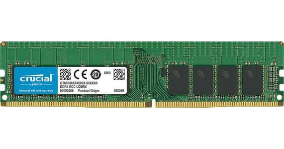 DDR4 ECC RAM 2400MHz Crucial - For Workstation / ServerHP Z4 G4,Z6 G4