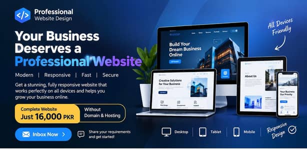 Professional Responsive Website | Only Rs. 16,000