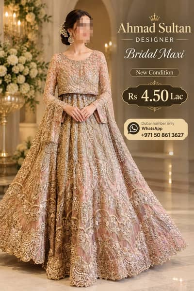 Ahmad Sultan Bridal Maxi Bridal lehnga | Bridal dress | Wedding Dress