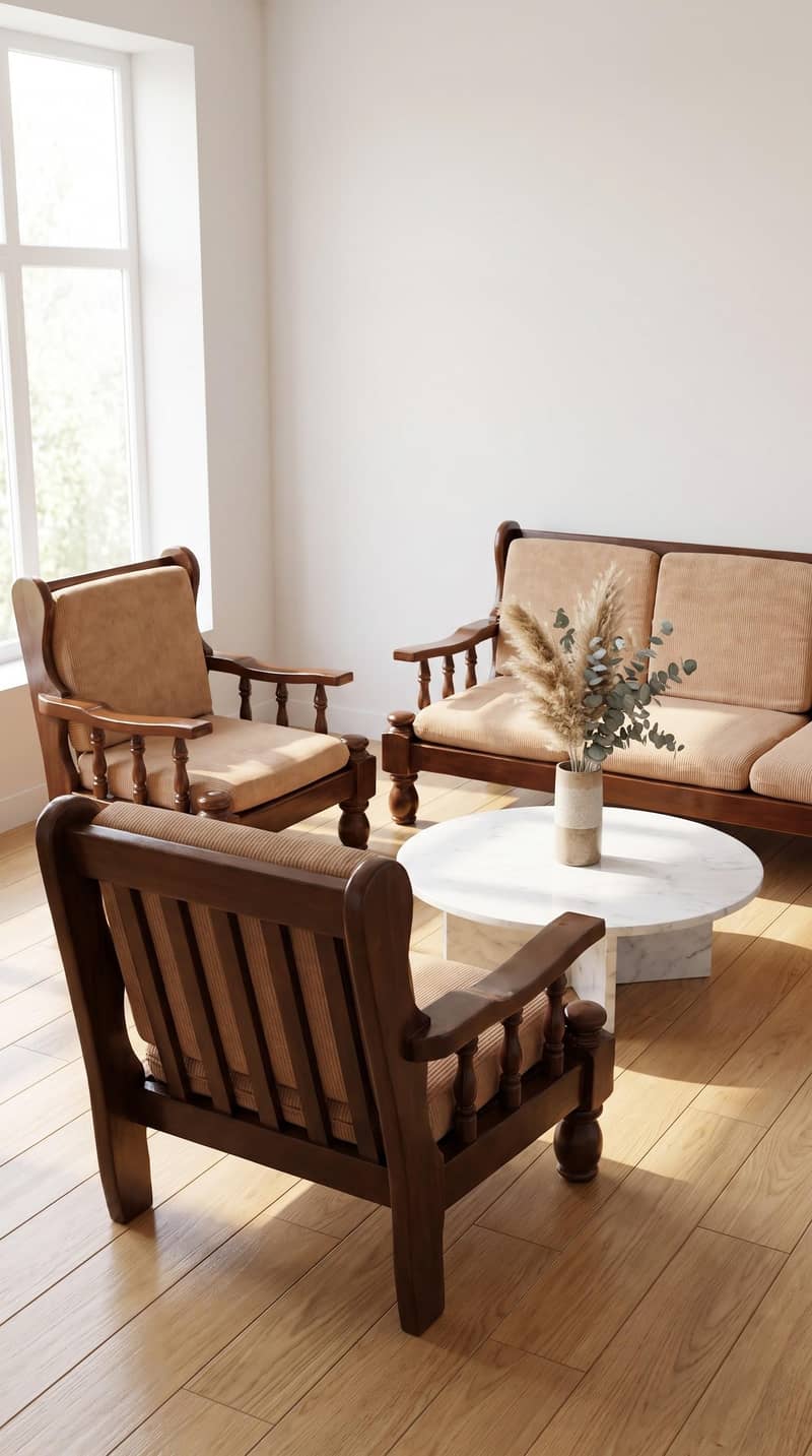 Sofa Set (1 Three-Seater + 2 Single Sofas) 3