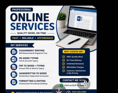 Online Assignment Writing & MS Word Typing Services