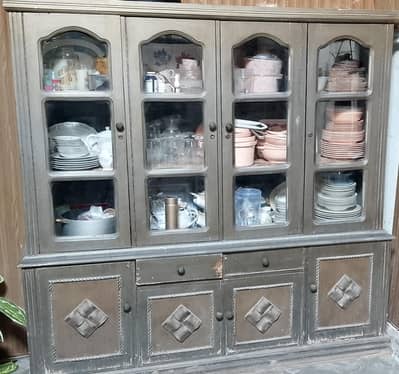 Beautiful Wooden Crockery Cabinet / Display Cupboard