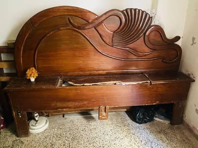 king bed wood