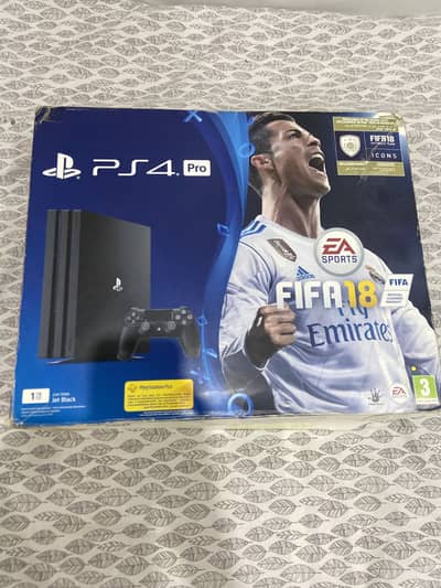 PS4 Pro 1TB Console/Original Box/Cables, CDs/Warranty Card