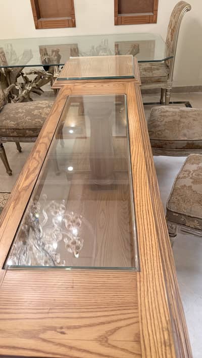 Large Wooden Sideboard / Console Table + 2 Matching Corner Tables | Gl