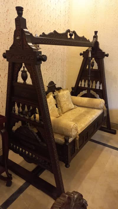 Antique hand crafted wooden crafted jhoola/swing