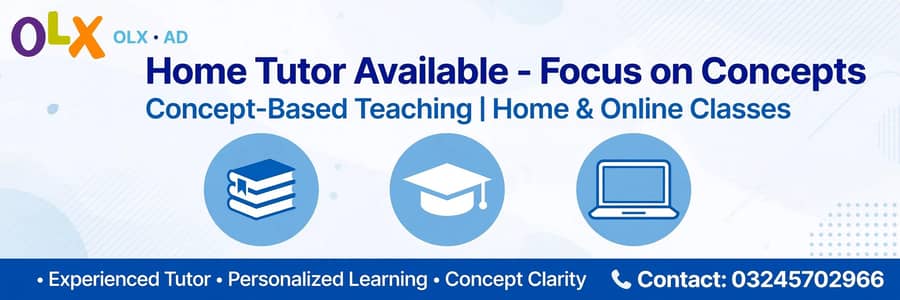 Home Tutor Available - Focus on Concepts