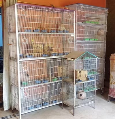 birds/parrots cage 8-Portion and 5-portion