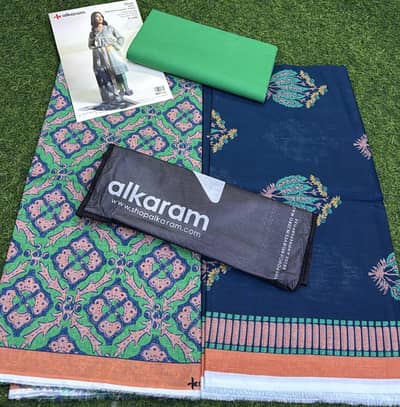 3-Piece Unstitched Lawn Suit For Women