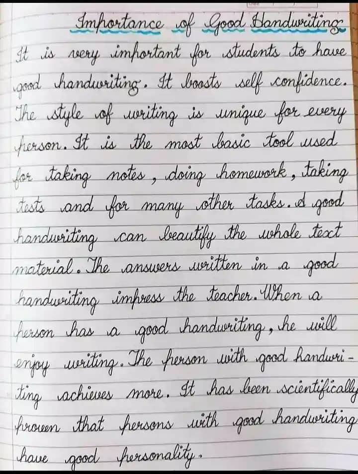 Neat & Clean Handwriting Work - Assignment / Notes / Project 4