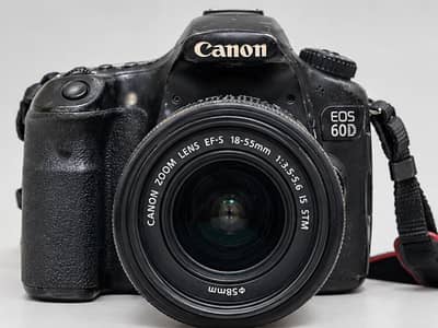 Canon EOS 60D DSLR + 18-55mm Lens | 2 Batteries + Charger + Bag