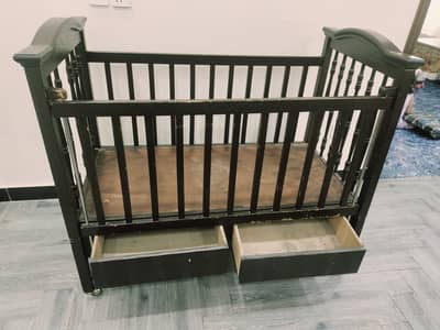 Wooden baby cot