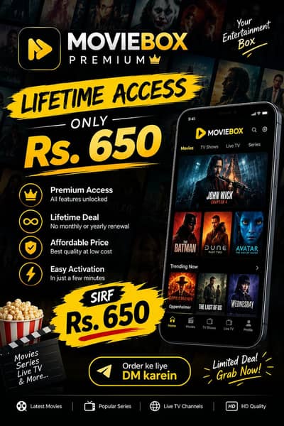 MOVIE BOX PREMIUM LIFE TIME UNLIMITED
