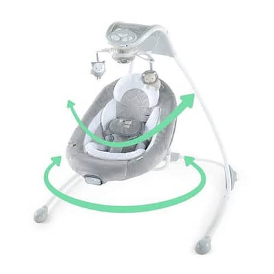 Ingenuity InLighten 2-in-1 Baby Swing and Rocker Cradle