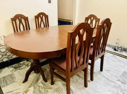 Premium Quality Wooden Dining Table with 5 Chairs for Sale