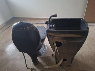 toilet commode and basin