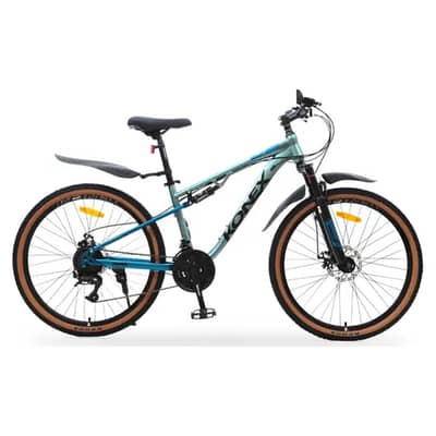 KONEX 26" Mountain Bicycle 21 Speed Disc Brakes - Seafoam Green