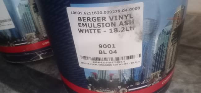 0318-0022-162 BERGER vinyl emulsion Ash white 9001 paint