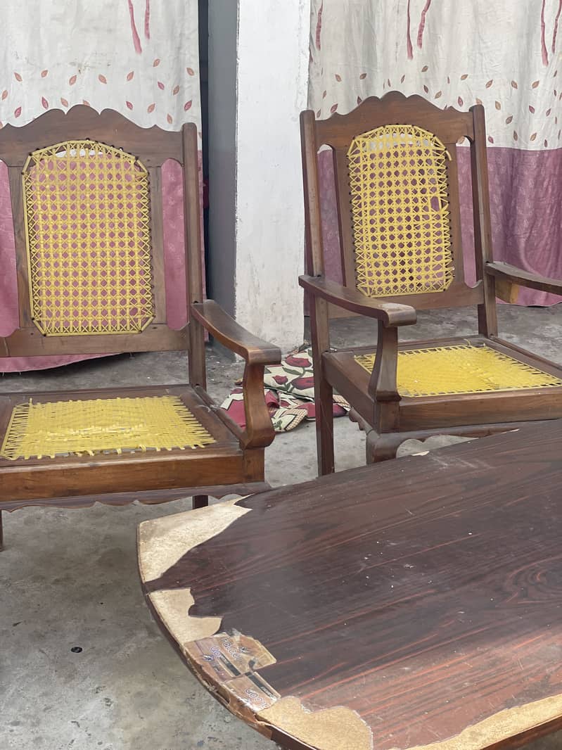 4 chairs with table 3