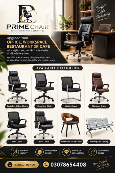 Office Chairs | Executive Revolving Manager & Staff Chairs |Boss Chair