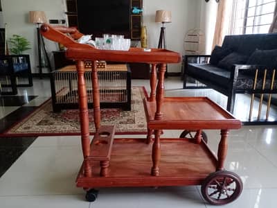 Wooden Tea Trolley