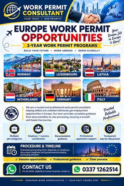 Work permit in Europe Countries