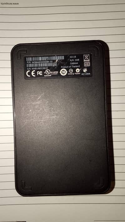 Western Digital WD 500 GB Portable External Hard Drive HDD Black