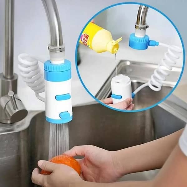 T  Multifunctional Faucet Extender with Soap Dispenser – 2 in 1 Kitchen Tap Sprayer – Water Saving Faucet Nozzle for Kitchen Sink