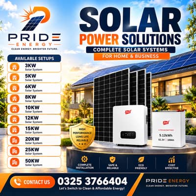 3kW, 5kW, 6kW, 8kW, 10kW to 50kW Solar System Available