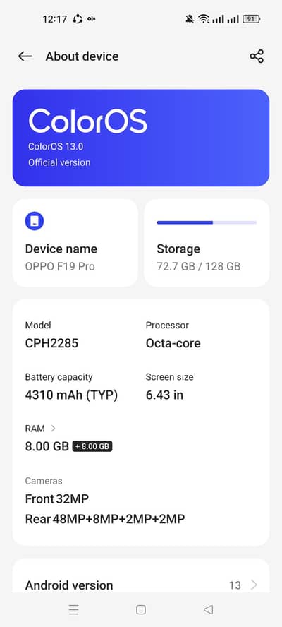 OPPO F19 Pro Plus