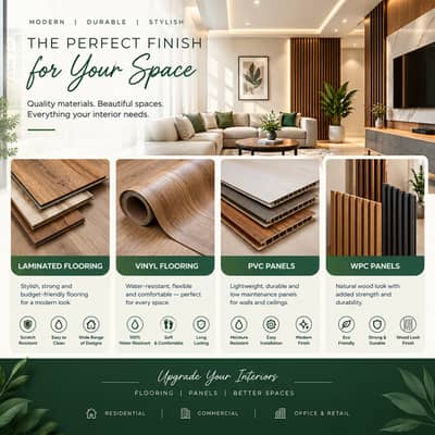 Laminated Flooring | Vinyl Flooring | PVC Panels | WPC Panels