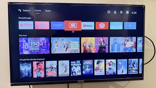 TCL 43" Smart Android LED TV L43S6500 10/10 condition with box