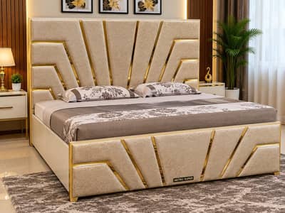 Double bed wooden King size Double bed poshish bed set single bed