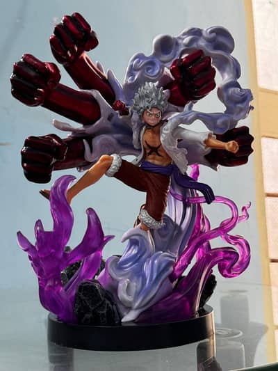 one piece anime  monkey  d  luffy gear 5 action figure