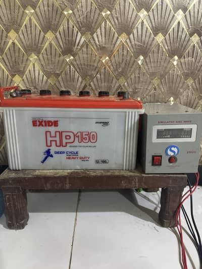 Stavic 500VA inverter and exide 12V 100 AH battery for sale