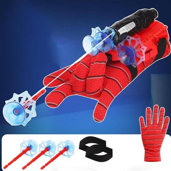 T  Spider web shooter- Spiderman Web Shooterr Toy Kids Plastic Spiderman Launcher Gloves Wrist Toys Set Gift For Kids Spider Web Shooting Game