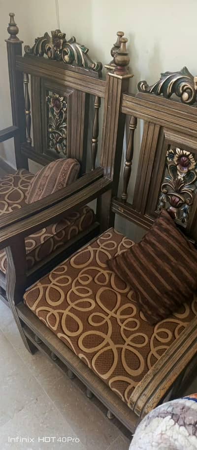 sofa set one three sitter and two single seats