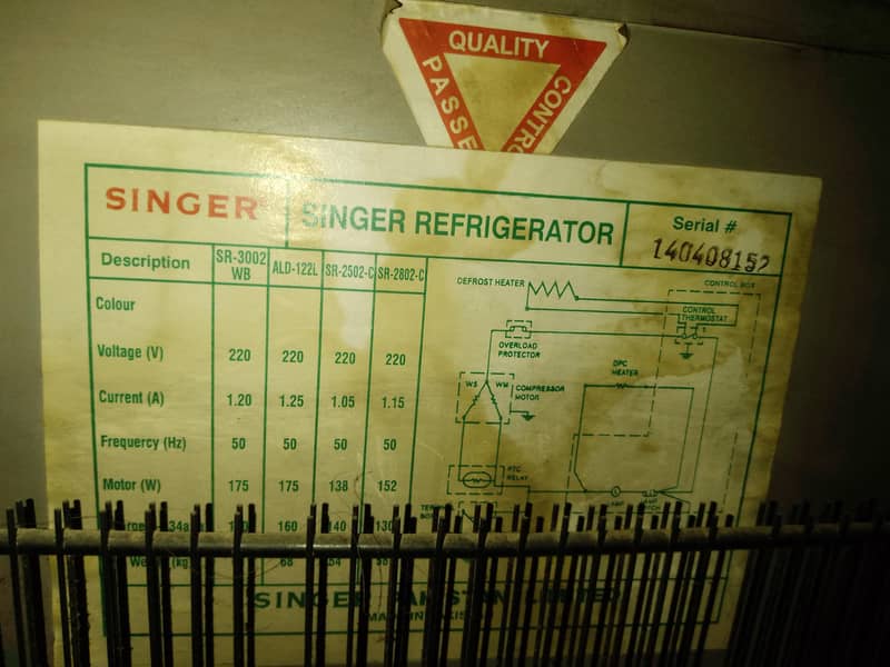 Singer fridge 7