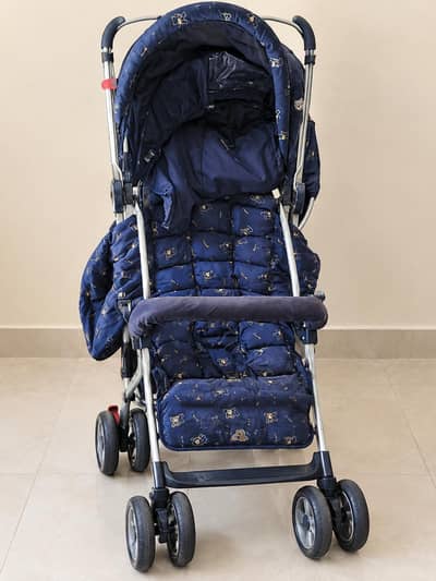 Baby Stroller / Pram - Foldable - Navy Blue