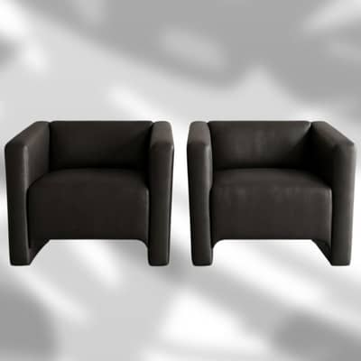 2-Piece Premium Leather Sofa Set for Sale - Good Condition