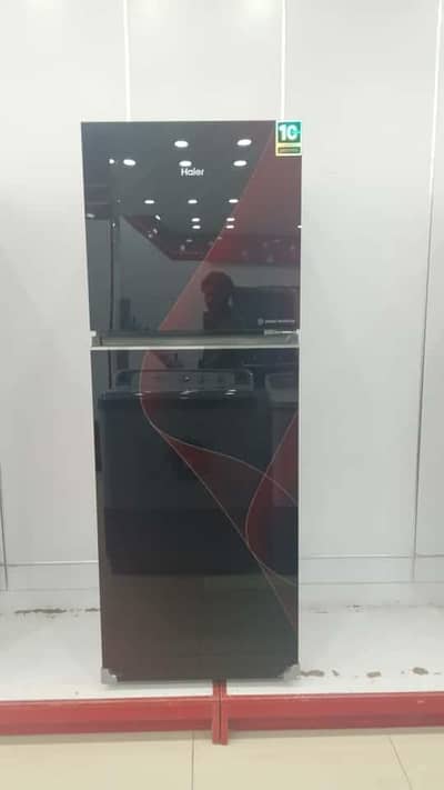 HRF 438 iARA1+DC/408L/Red Glass digital inverter touch fridge