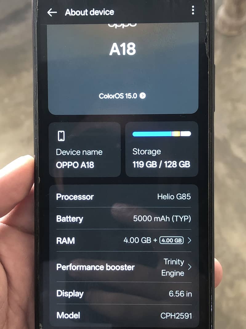 OPPO A18 0