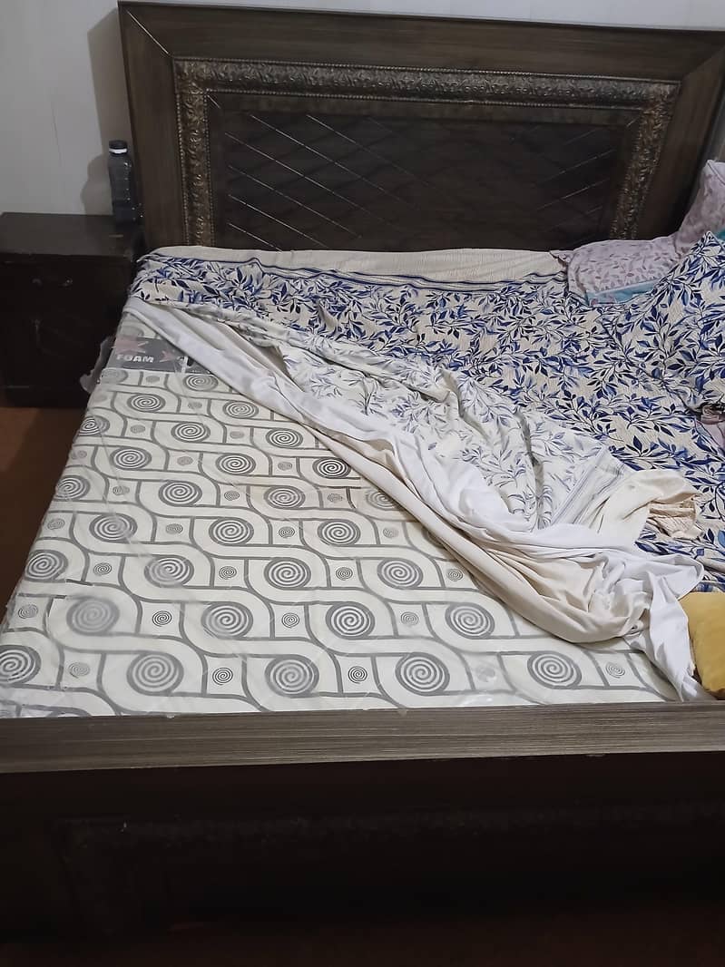 double bed with side table 1