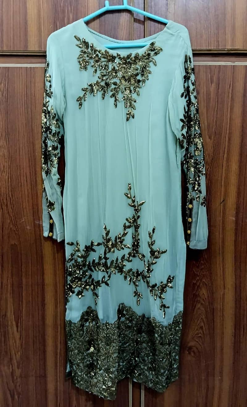 chiffon tilla work with sequence work 0