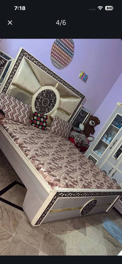 King size bad with 2 side tables