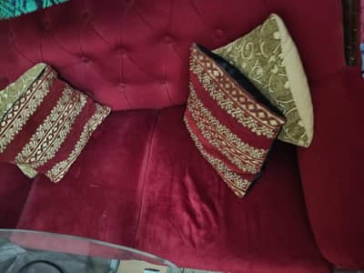 Luxury Maroon Sofa Set – Elegant & Premium Design