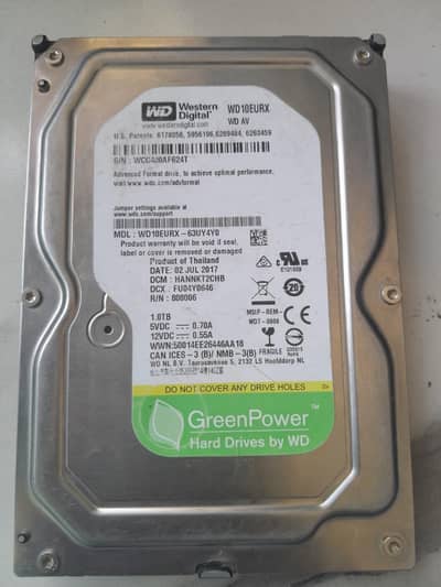 1Tb WD Hard Drive Green 100 Health