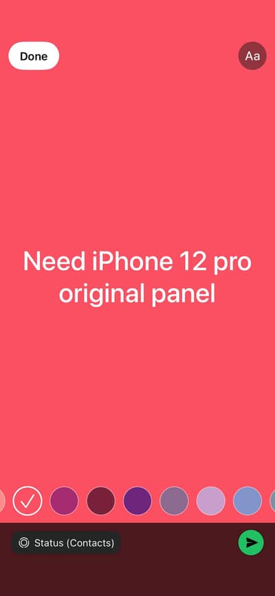 Need iPhone 12 pro panel