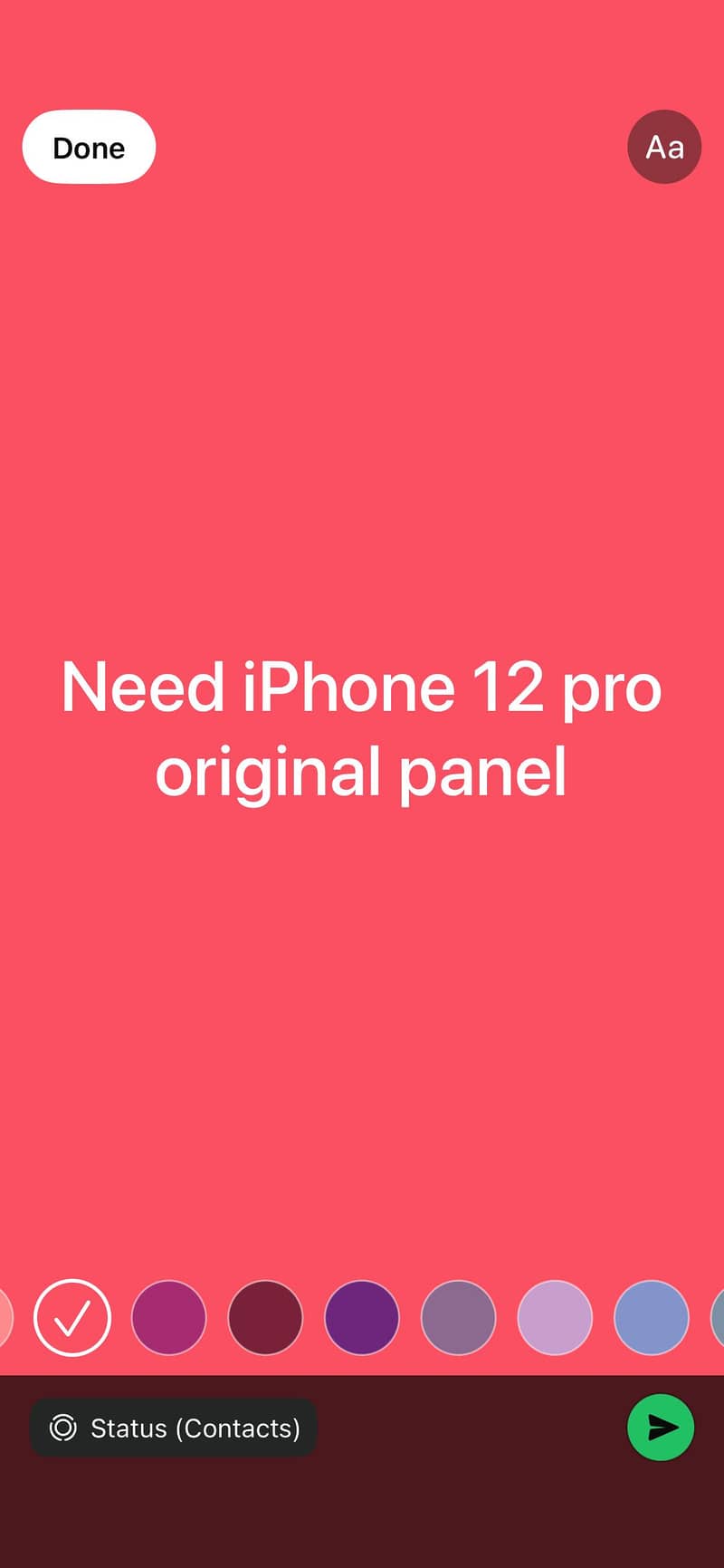 Need iPhone 12 pro panel 0