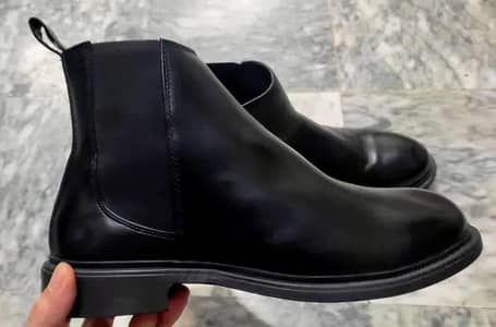 Zara Leather Chlease Boot 43/9